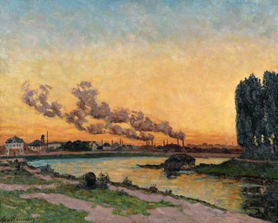 Setting Sun at Ivry, c.1872-73 by Jean Baptiste Armand Guillaumin